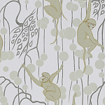 Обои ручная роспись Deco Monkeys Biscuit on dyed paper варинант исполнения - 1 | Loft Concept в Екатеринбурге
