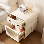 Тумбочка прикроватная с ящиком и стеклянной дверцей Робот Robot Bedside варинант исполнения - 1 | Loft Concept в Екатеринбурге