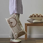 Чехол на подушку с вышивкой в виде геометрических узоров Beige Calista Rect варинант исполнения - 5 | Loft Concept в Екатеринбурге