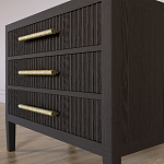 Тумба Primo  с тремя ящиками шпон темный орех варинант исполнения - 4 | Loft Concept в Екатеринбурге