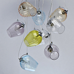 Люстра каскадная с 9-ю разноцветными стеклянными плафонами Kaleido варинант исполнения - 4 | Loft Concept в Екатеринбурге