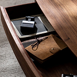 Кофейный стол овальный из дерева с 2-мя ящиками Coffee Walnut Table варинант исполнения - 8 | Loft Concept в Екатеринбурге