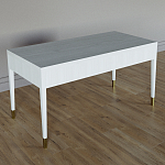 Письменный стол Elsa Dreams White Шпон дерево с двумя ящиками варинант исполнения - 5 | Loft Concept в Екатеринбурге