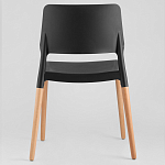 Пластиковый стул на ножках из массива бука Ferret Black 4 шт варинант исполнения - 3 | Loft Concept в Екатеринбурге