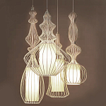 Подвесной светильник Wire Dream Pendant 2 Белый варинант исполнения - 2 | Loft Concept в Екатеринбурге