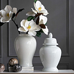 Ваза белая с крышкой однотонная Chinoiserie Ceramics варинант исполнения - 5 | Loft Concept в Екатеринбурге