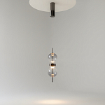 Подвесной светильник с плафоном из стекла с зеркальным градиентом Double Moon варинант исполнения - 3 | Loft Concept в Екатеринбурге