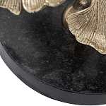 Настольная лампа с черным тканевым абажуром на основании в виде листьев Golden Leaves варинант исполнения - 1 | Loft Concept в Екатеринбурге