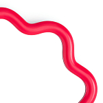 Настенное зеркало с волнистой рамой Mune Mirror Red варинант исполнения - 3 | Loft Concept в Екатеринбурге