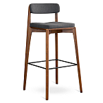 Барный стул из массива ясеня с обивкой из рогожки Elegant Ash варинант исполнения - 3 | Loft Concept в Екатеринбурге