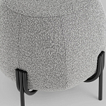 Пуф в ткани букле серого цвета Pikelet варинант исполнения - 4 | Loft Concept в Екатеринбурге