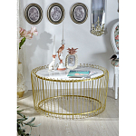 Журнальный столик с столешницей из мрамора на металлическом основании Table Vertical Planes варинант исполнения - 3 | Loft Concept в Екатеринбурге