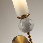 Бра с цилиндрическим матовым плафоном и шаром из камня на металлическом основании Orb Essence варинант исполнения - 6 | Loft Concept в Екатеринбурге