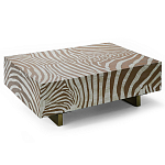 Кофейный стол Kenya Coffee Table Bone Inlay ZEBRA Beige  варинант исполнения - 3 | Loft Concept в Екатеринбурге
