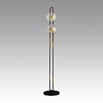 Торшер с черным основанием и золотистым декором Bruno варинант исполнения - 3 | Loft Concept в Екатеринбурге