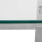 Стол письменный с прозрачной столешницей Corporate Identity варинант исполнения - 3 | Loft Concept в Екатеринбурге