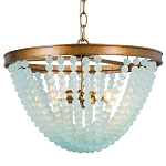 Круглая люстра с подвесками в виде круглых голубых бусин Blue Beads Chandelier варинант исполнения - 2 | Loft Concept в Екатеринбурге