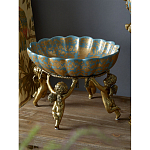 Чаша с орнаментом на бронзовых ножках в виде ангелов Eden Garden варинант исполнения - 5 | Loft Concept в Екатеринбурге