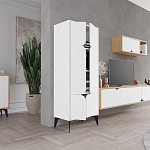 Комод белый с 4-мя дверцами на металлических ножках SPARK MULTIPURPOSE CABINET WHITE варинант исполнения - 8 | Loft Concept в Екатеринбурге