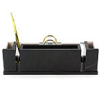 Настольный письменный набор из белого мрамора и змеевика Marble Accessory варинант исполнения - 3 | Loft Concept в Екатеринбурге