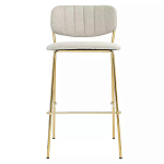 Стул барный широкой полукруглой спинкой на золотистых ножках Chair Smooth Shapes варинант исполнения - 1 | Loft Concept в Екатеринбурге