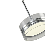 Подвесной светильник с прозрачным плафоном цилиндрической формы из акрила и стекла с пультом для регулировки света Glass Lamp Chromium варинант исполнения - 3 | Loft Concept в Екатеринбурге