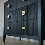 Бельевой Комод с 4 ящиками Elsa Dreams Black варинант исполнения - 3 | Loft Concept в Екатеринбурге