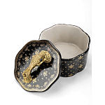 Шкатулка черного цвета с крышкой с фигуркой льва Eden Garden варинант исполнения - 4 | Loft Concept в Екатеринбурге