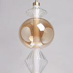 Подвесной светильник с вертикальной композицией из прозрачных и янтарных стеклянных шаров и ромбов Gabriel Scott Luna варинант исполнения - 16 | Loft Concept в Екатеринбурге