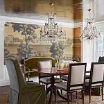 Обои ручная роспись Monuments of Paris Roberts on antique scenic Xuan paper варинант исполнения - 1 | Loft Concept в Екатеринбурге