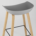 Барный стул на ножках из натурального дерева Boras Grey варинант исполнения - 6 | Loft Concept в Екатеринбурге
