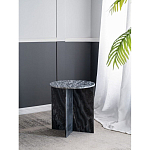Столик кофейный с столешницей из черного мрамора Compact Black Marble Table варинант исполнения - 6 | Loft Concept в Екатеринбурге