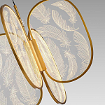 Люстра с гравировкой на акриловых плафонах Gravyura Bronze D 50 см варинант исполнения - 3 | Loft Concept в Екатеринбурге