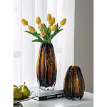 Ваза стеклянная янтарного цвета с текстурированным силуэтом Carambola варинант исполнения - 5 | Loft Concept в Екатеринбурге