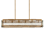 Люстра прямоугольная из толстого литого стекла Cast Glass варинант исполнения - 1 | Loft Concept в Екатеринбурге