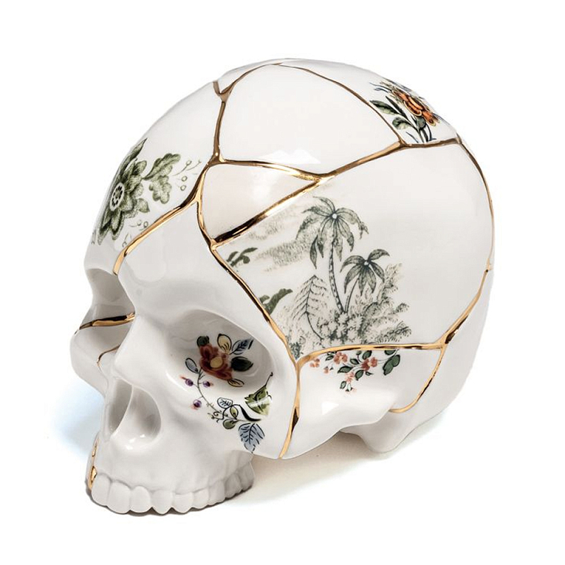 Статуэтка Seletti Skull Белый Золотой Мульти в Екатеринбурге | Loft Concept 