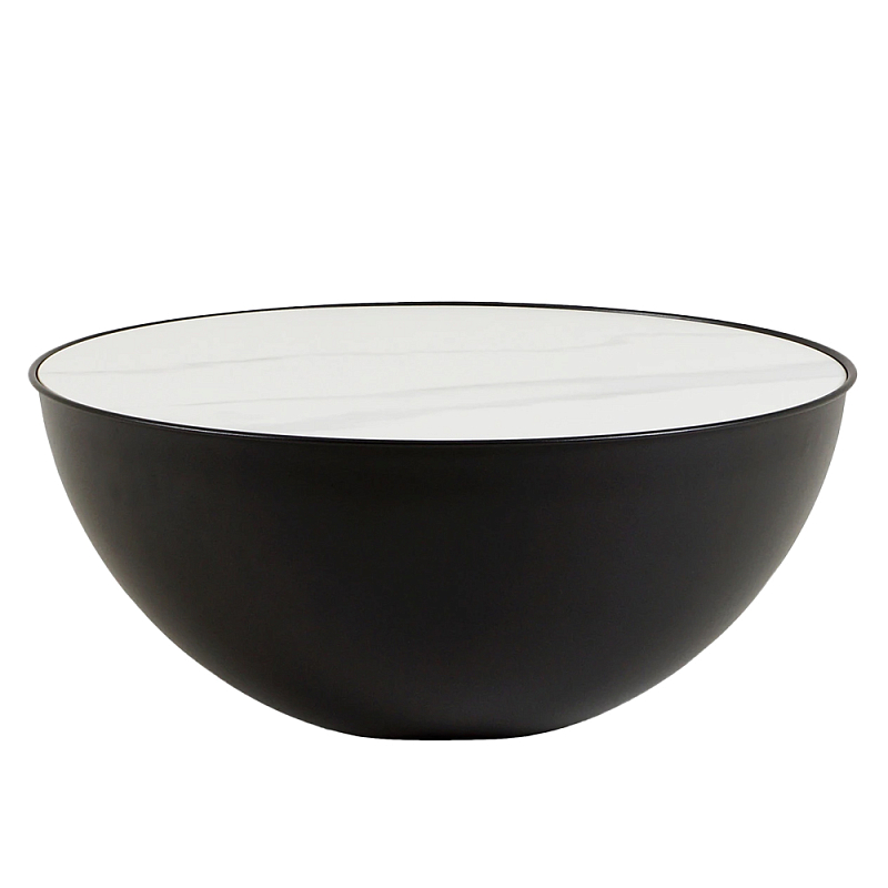Столик журнальный в форме полусферы Table Bowl Черный Белый Столик журнальный в форме полусферы Table Bowl Черный Белый в Екатеринбурге | Loft Concept