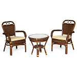 Комплект террасный из ротанга Eloise коричневый варинант исполнения - 1 | Loft Concept в Екатеринбурге