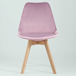 Стул с мягким велюровым сиденьем Arvika Pink варинант исполнения - 3 | Loft Concept в Екатеринбурге