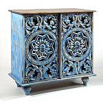 Комод с резным фасадом Blue Carved Chest of Drawers варинант исполнения - 2 | Loft Concept в Екатеринбурге