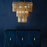 Люстра трёхъярусная золотого цвета Metal Tentacles варинант исполнения - 3 | Loft Concept в Екатеринбурге