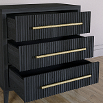 Комод Primo с 3 выдвижными ящиками Черный дуб варинант исполнения - 6 | Loft Concept в Екатеринбурге