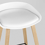 Барный стул на ножках из натурального дерева Boras White варинант исполнения - 7 | Loft Concept в Екатеринбурге