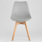 Стул с основой из пластика и мягким сиденьем Arvika Grey варинант исполнения - 2 | Loft Concept в Екатеринбурге