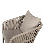 Стул серо-бежевый с декоративным плетением на спинке и подлокотниках Chair Weave варинант исполнения - 8 | Loft Concept в Екатеринбурге