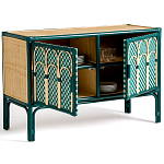 Комод для посуды из ротанга Felice Rattan Green варинант исполнения - 3 | Loft Concept в Екатеринбурге