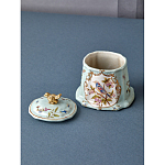 Шкатулка голубого цвета с рисунком и состаренным эффектом Eden Garden варинант исполнения - 6 | Loft Concept в Екатеринбурге