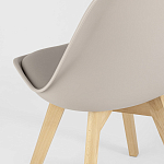 Стул с основой из пластика и мягким сиденьем Arvika Beige варинант исполнения - 6 | Loft Concept в Екатеринбурге