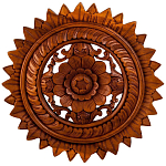 Панно из дерева круглое Flower Panel With Trees варинант исполнения - 1 | Loft Concept в Екатеринбурге