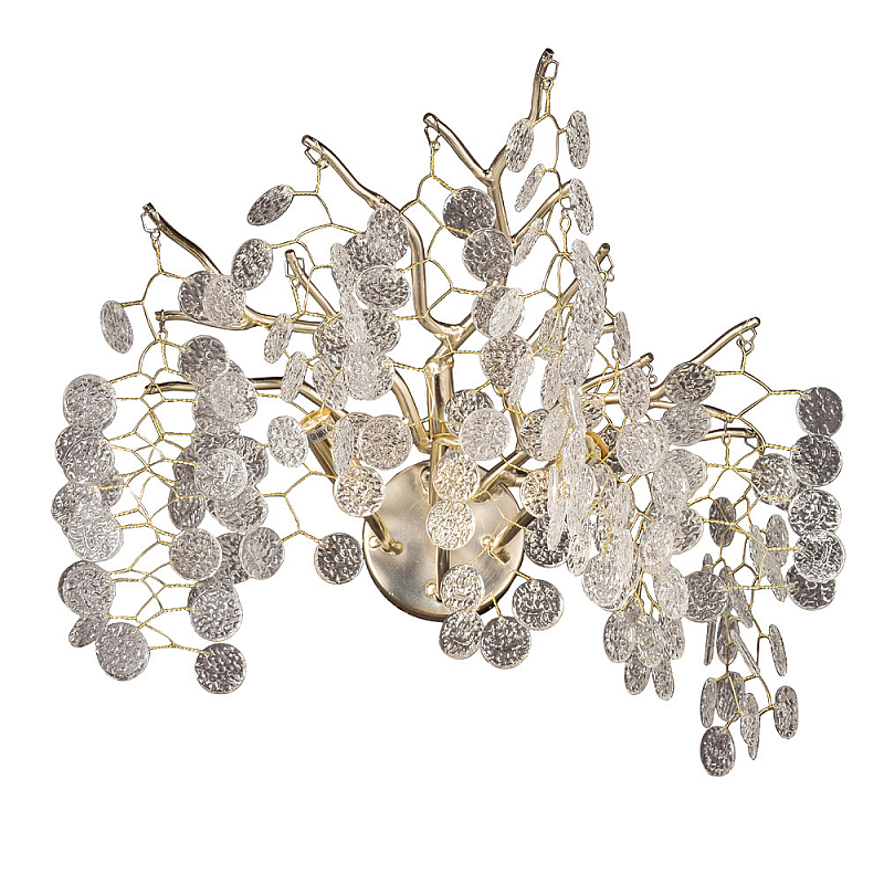 Бра с ветвистым золотым каркасом Ramification Золотой Прозрачный в Екатеринбурге | Loft Concept 
